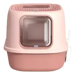 GENERICO - Caja Arenero Baño Sanitario Cerrado Gato Extra Grande Xl