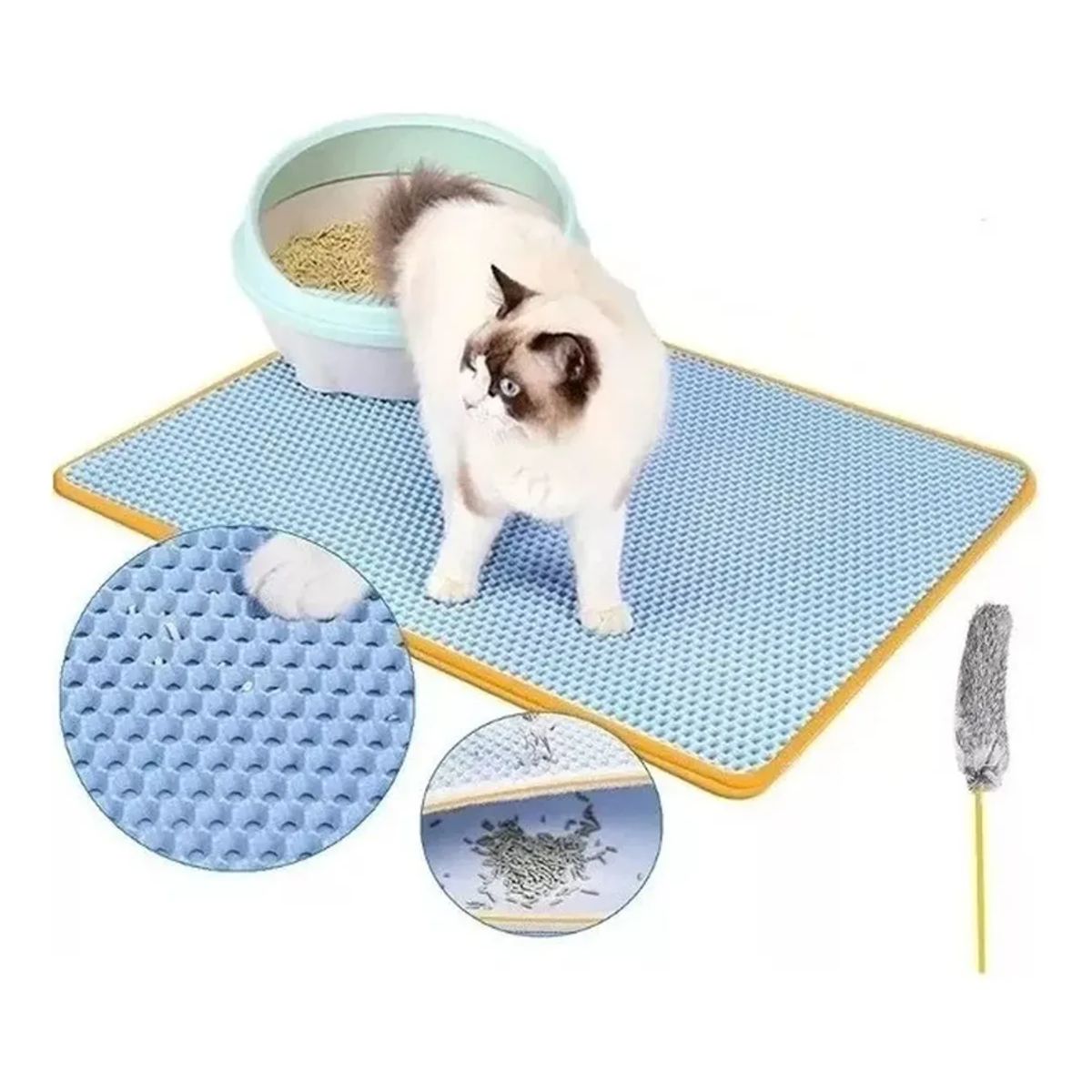 GENERICO - Alfombra Para Arenero Para Gatos Mascotas Residuos