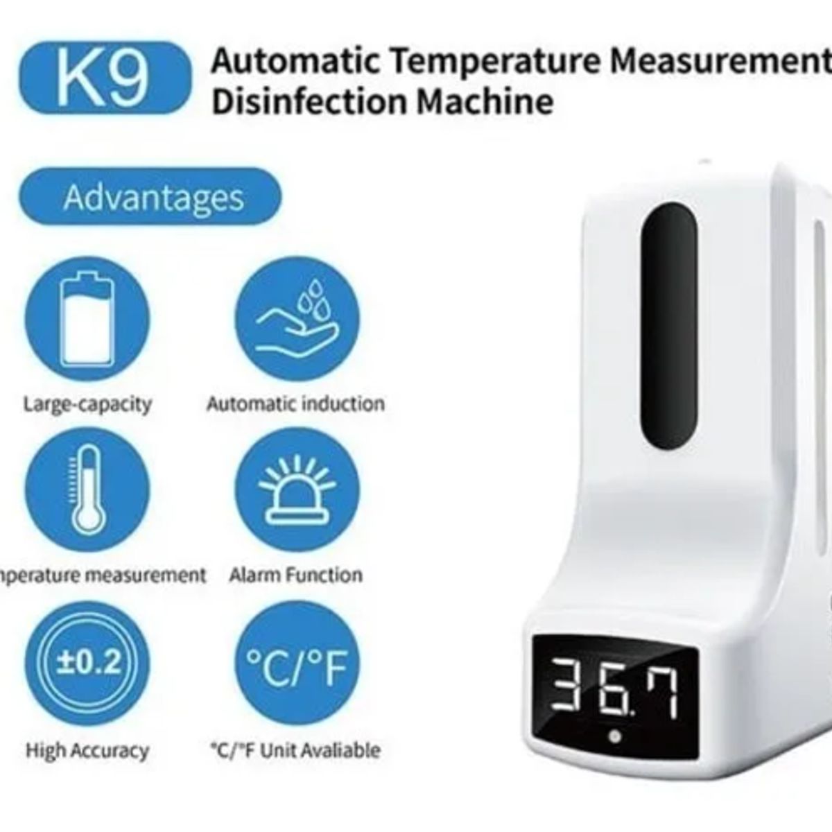 GENERICO - Dispensador Automático K9 Aromaker 1000 Ml Con Termómetro