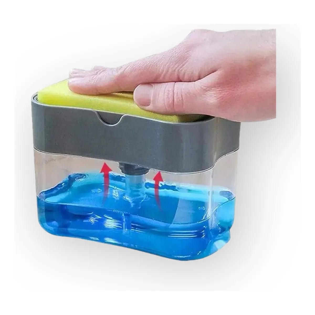 GENERICO - Pack X3 Dispensador De Lavalozas Manual + Esponja Cocina Plomo