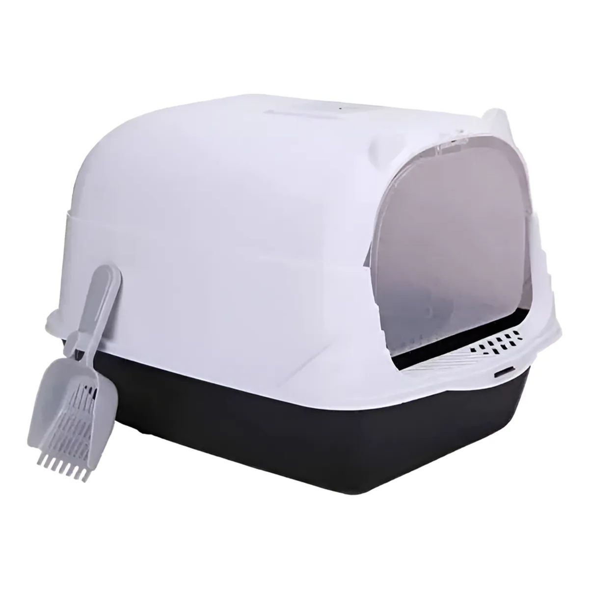 GENERICO - Arenero De Gatos Bandeja Sanitaria Baño De Mascota Pala Xl Blanco