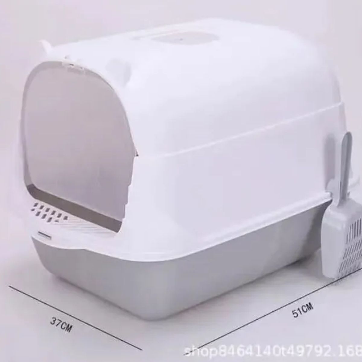GENERICO - Arenero De Gatos Bandeja Sanitaria Baño De Mascota Pala Xl Blanco