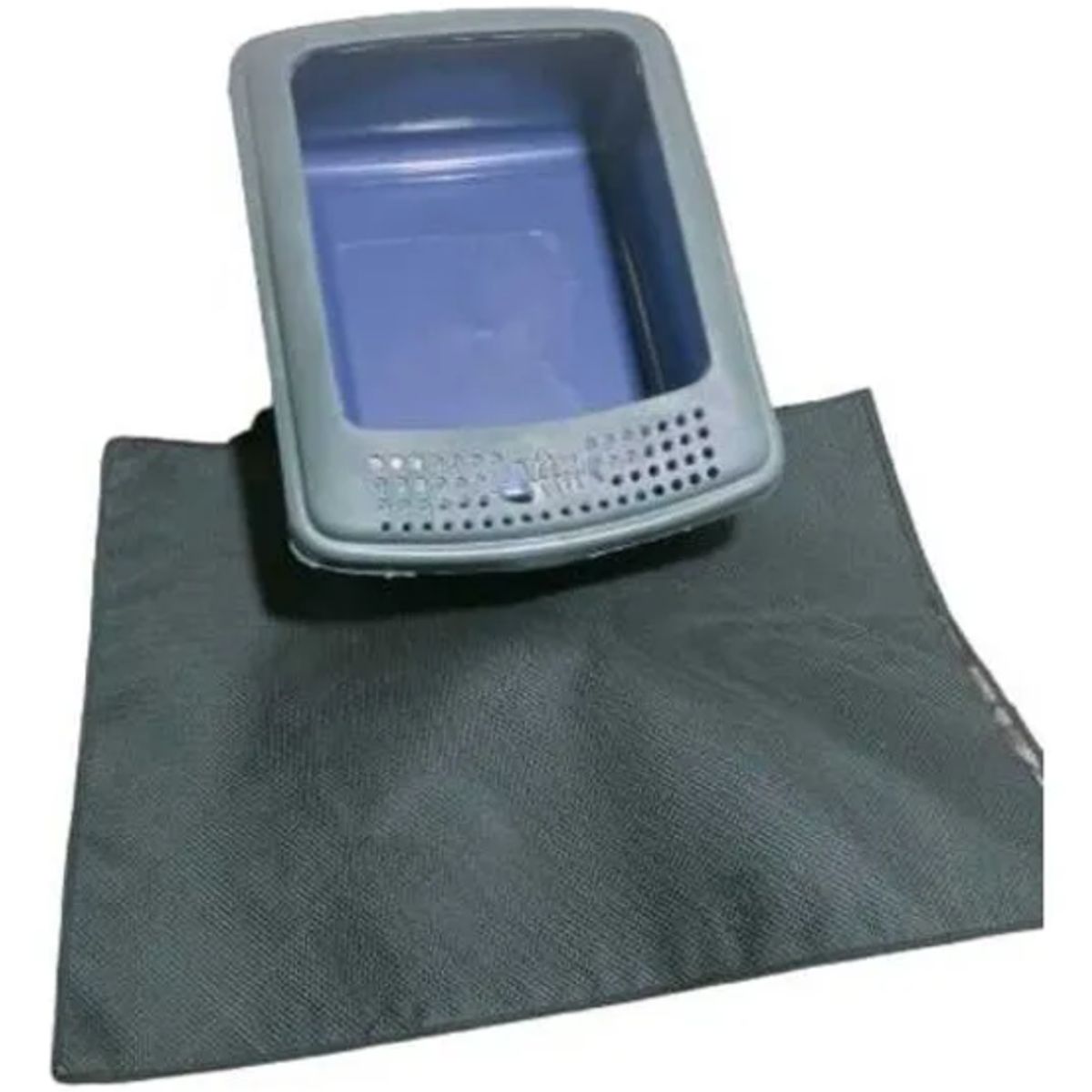GENERICO - Tapete Recolector De Arena Para Gatos Grande 70 X 50 Arenera Color Negro