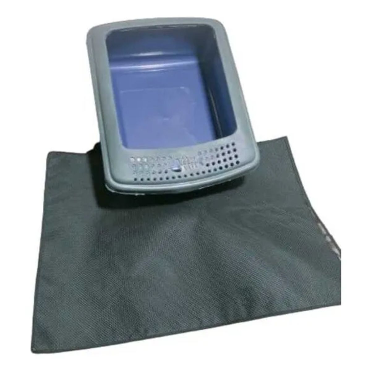 GENERICO - Tapete Recolector De Arena Para Gatos Grande 70 X 50 Arenera Color Negro