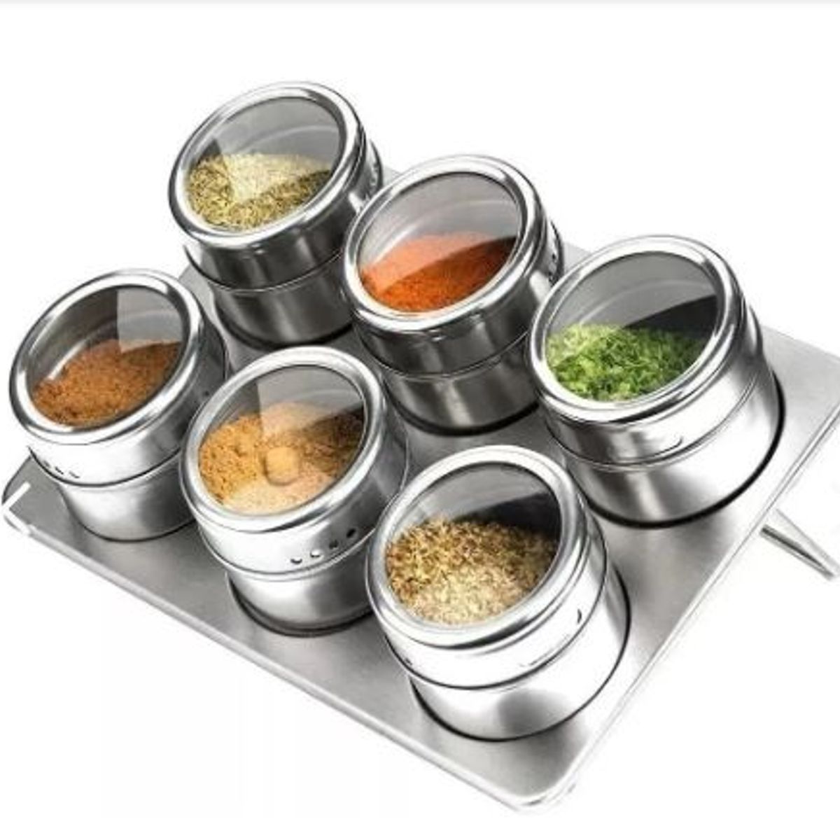 GENERICO - Especiero Magnetico Cuadrado 6 Unidades