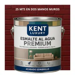 KENT - PINTURA ESMALTE AGUA FACHADAS - SEMIBRILLO - 4L ROJO VINO
