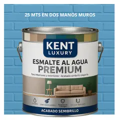 KENT - PINTURA ESMALTE AGUA FACHADAS - SEMIBRILLO - 4L AZUL CLARO