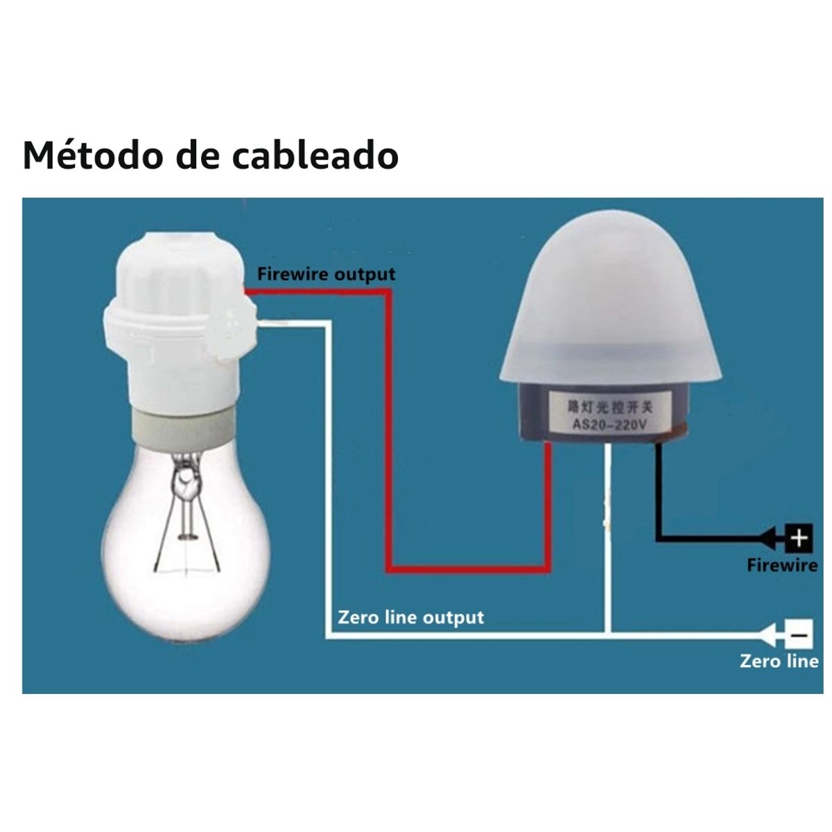 GENERICO - Fotocelda sensor encendido focos lámparas 220V-10A-2 UND