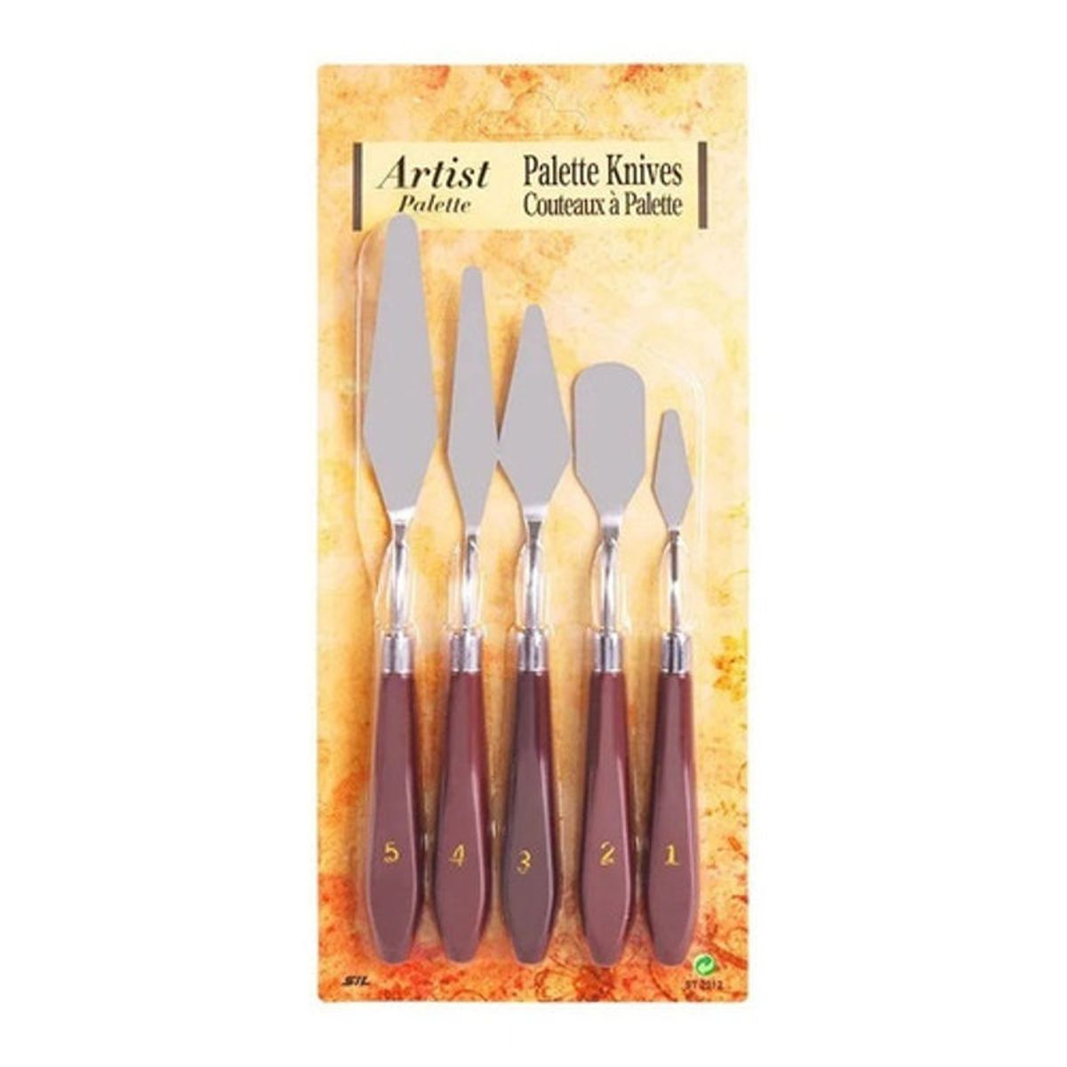 GENERICO - Set 5 Paletas Espátulas Mezcladoras  Mango Madera