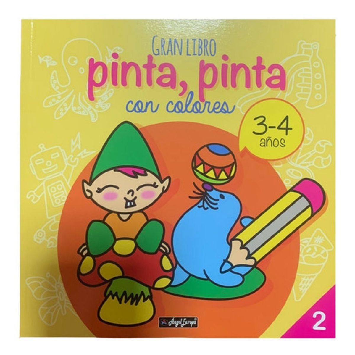 GENERICO - Gran Libro Pinta Pinta Con Colores Para 3-4 Años Libro 2