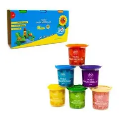 GENERICO - Masas Para Modelar 6 Colores Potes De 150gr Cada Uno