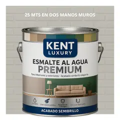 KENT - PINTURA ESMALTE AGUA FACHADAS - SEMIBRILLO - 4L BLANCO GRISÁCEO