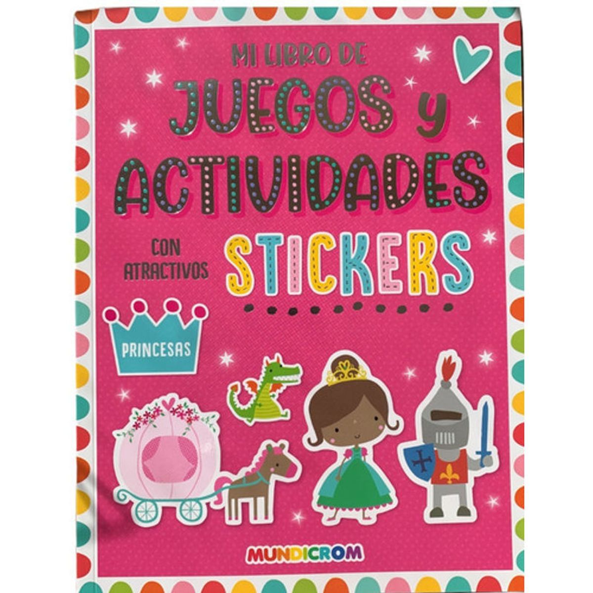 GENERICO - 3 Libros De Juegos Actividades Cstickers Niñas - Mundicrom