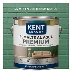 KENT - PINTURA ESMALTE AGUA FACHADAS - SEMIBRILLO - 4L VERDE PÁTINA
