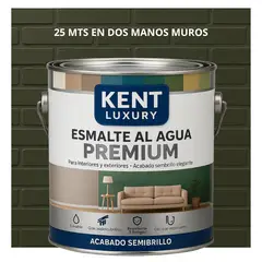 KENT - PINTURA ESMALTE AGUA FACHADAS - SEMIBRILLO - 4L VERDE GRISÁCEO