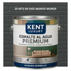 KENT - PINTURA ESMALTE AGUA FACHADAS - SEMIBRILLO - 4L GRIS FERROSO