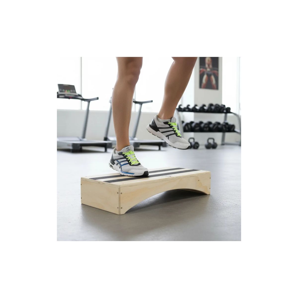 GENERICO - Step Aerobico Banco De Madera Gym Danza Baile Cardio Escalas