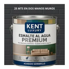 KENT - PINTURA ESMALTE AGUA FACHADAS - SEMIBRILLO - 4L GRIS GRAFITO