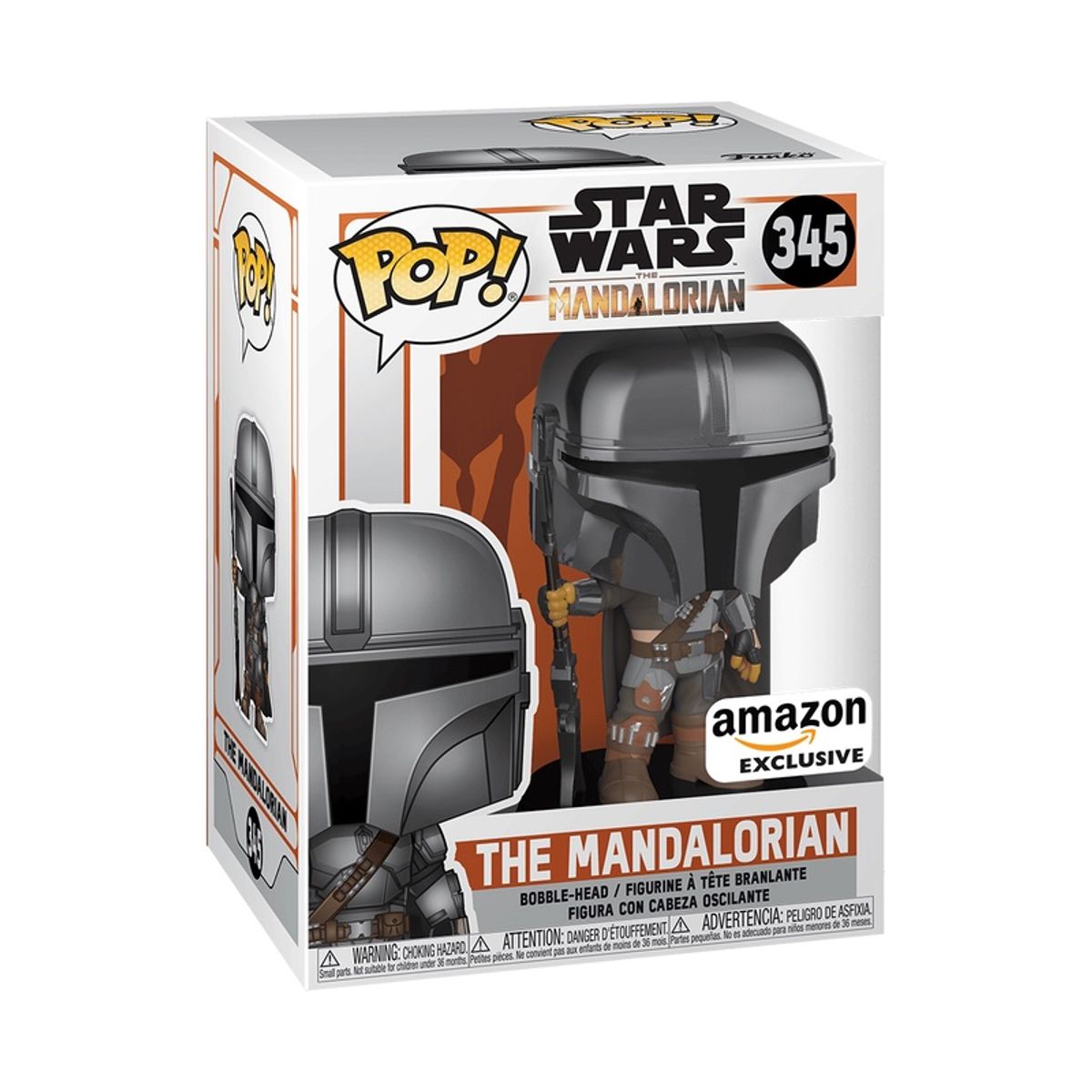 FUNKO - Funko Pop Star Wars – The Mandalorian 345 + Protector