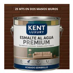 KENT - PINTURA ESMALTE AGUA FACHADAS - SEMIBRILLO - 4L MARRÓN SEÑALES