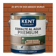 KENT - PINTURA ESMALTE AGUA FACHADAS - SEMIBRILLO - 4L MARRÓN COBRE