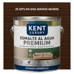 KENT - PINTURA ESMALTE AGUA FACHADAS - SEMIBRILLO - 4L MARRÓN NUEZ