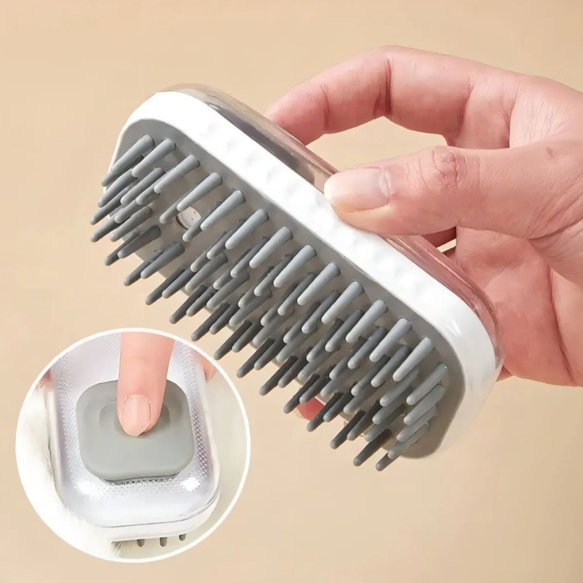 GENERICO - Cepillo De Baño Perro Gato Silicona Con Dispensador