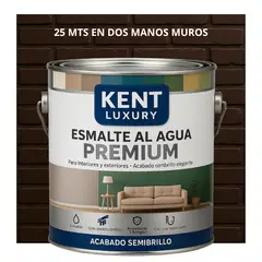 KENT - PINTURA ESMALTE AGUA FACHADAS - SEMIBRILLO - 4L MARRÓN CHOCOLATE