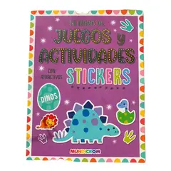 GENERICO - 3 Libros De Juegos Actividades Cstickers Niños - Mundicrom