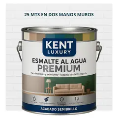 KENT - PINTURA ESMALTE AGUA FACHADAS - SEMIBRILLO - 4L BLANCO TRÁFICO