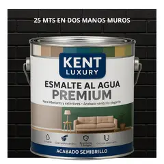 KENT - PINTURA ESMALTE AGUA FACHADAS - SEMIBRILLO - 4L NEGRO TRÁFICO