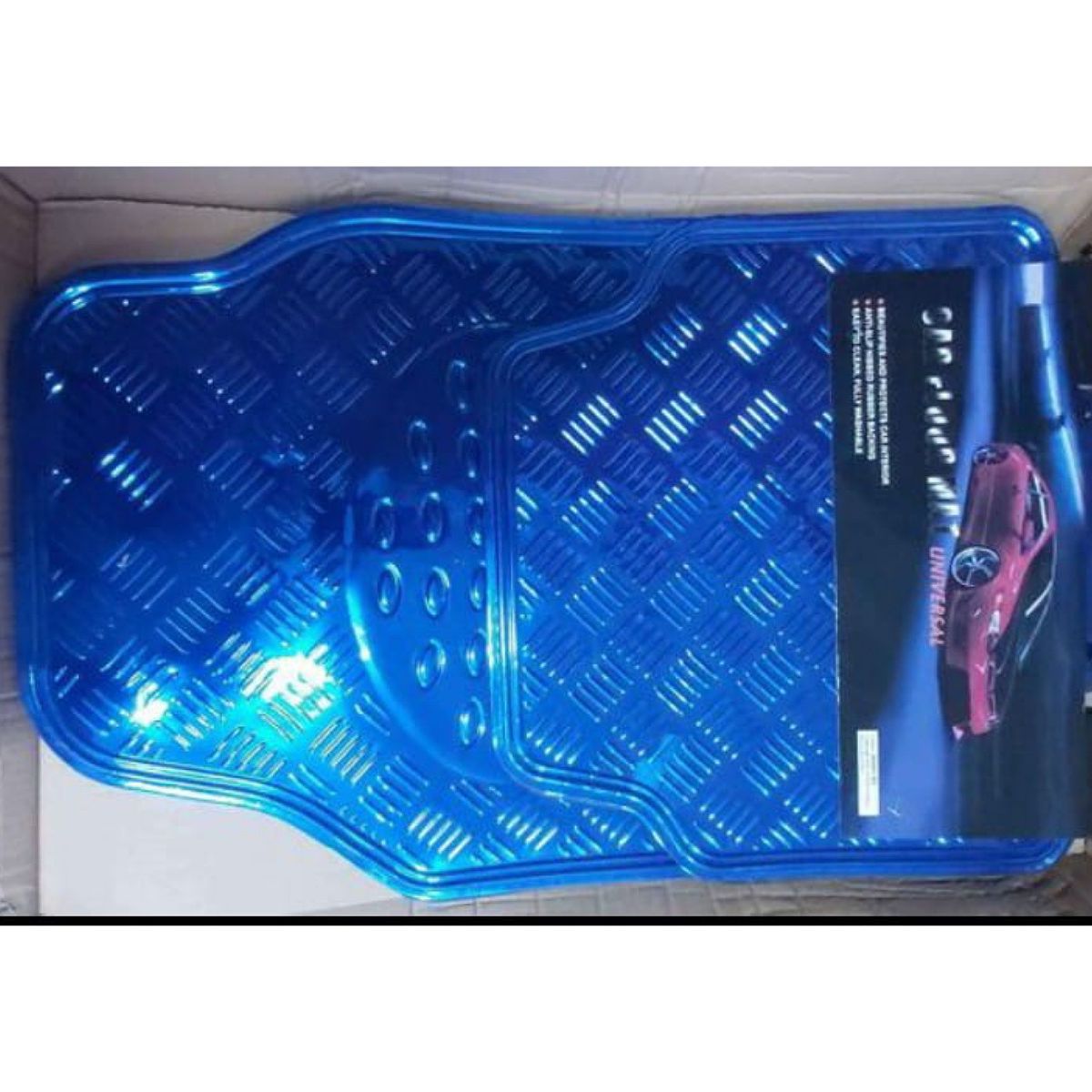 GENERICO - Alfombra o pisos para autos azul