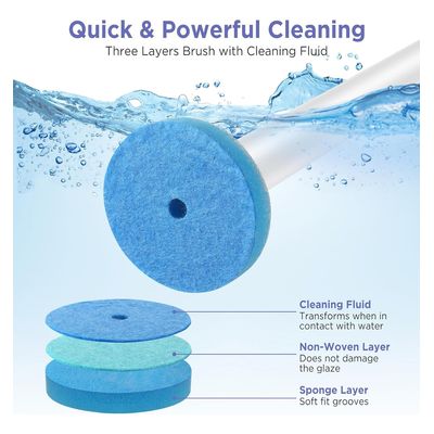 Imagen 2 del producto Cepillo Escobilla Sopapo Inodoro Baño + 8 Repuestos