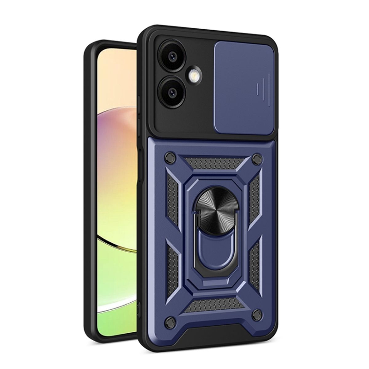 GENERICO - Carcasa Reforzada Con Cubre Cámara Para Samsung Galaxy A06 4G No 5G - Azul