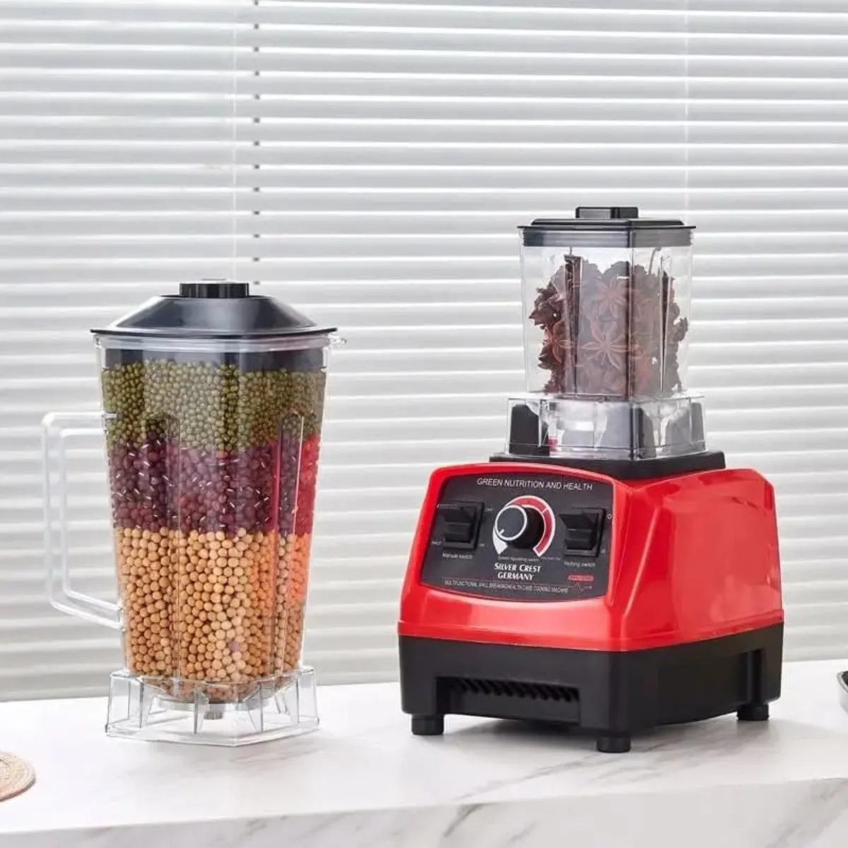 EVERSO - Licuadora Multifuncional De Vidrio 2 En 1 Picadora Juguera