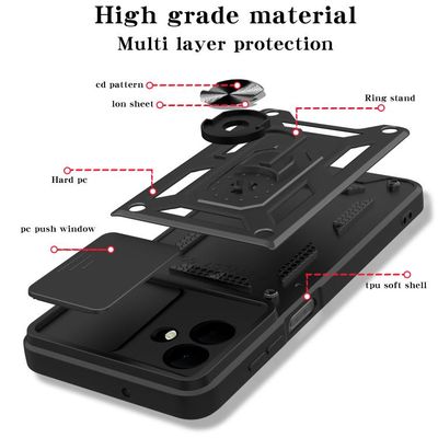 Imagen 2 del producto Carcasa Reforzada Con Cubre Cámara Para Samsung Galaxy A17 5G - Negro