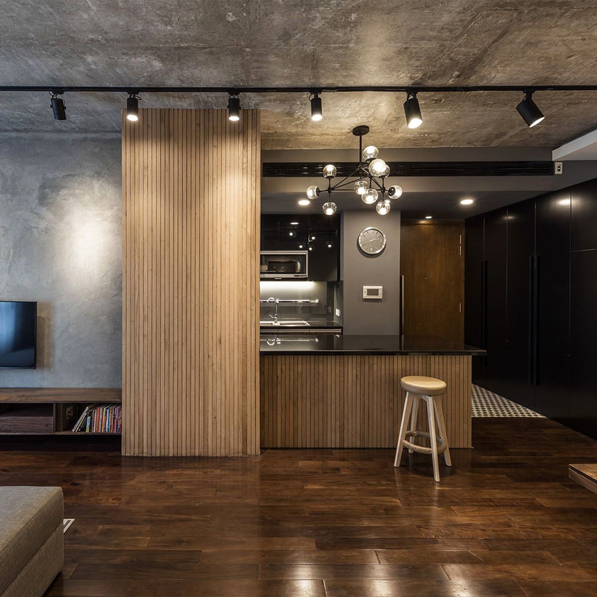 LED STUDIO - Conector riel tipo i led studio negro