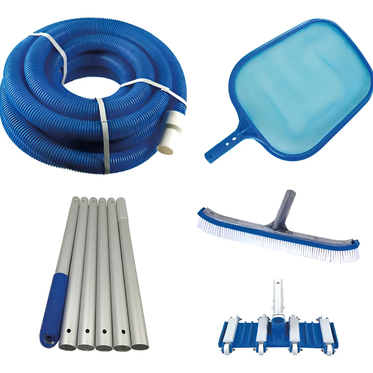 EVERSO - Kit Limpieza Piscina Pértiga 24m Manguera Accesorios