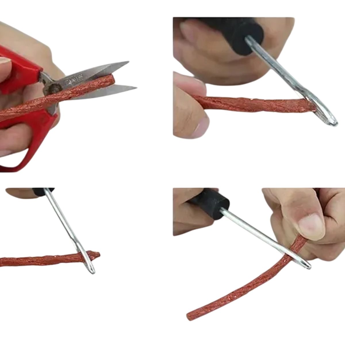 GENERICO - Kit de parches metálicos Tubeless para reparación de neumáticos de automóviles