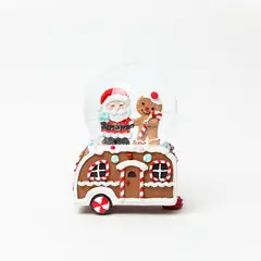 HEY SANTA - Globo de Agua Santa y Galleta de Jengibre 17 cm