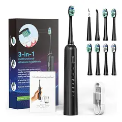 EVERSO - Cepillo De Dientes Eléctrico Ultrasónico 3 En 1 Con 4 Modos