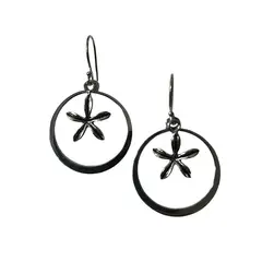 TAETHAI - Aros de plata 925 colgantes diseño flor colgante