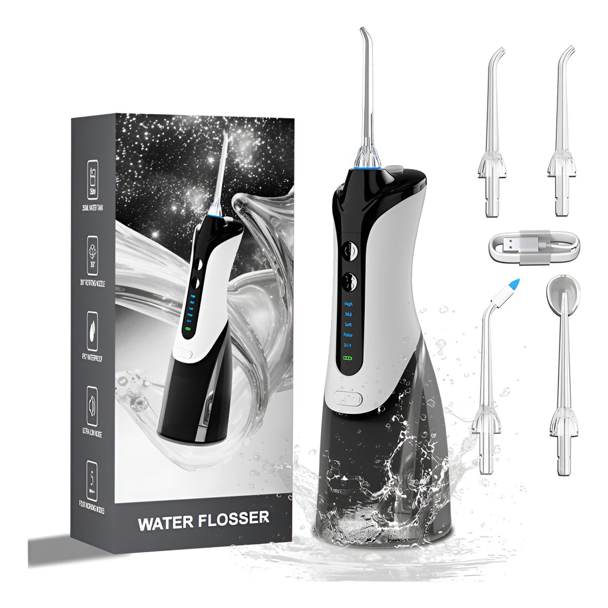 EVERSO - Irrigadores Bucales Flosser De Agua Portátil Y Recargable