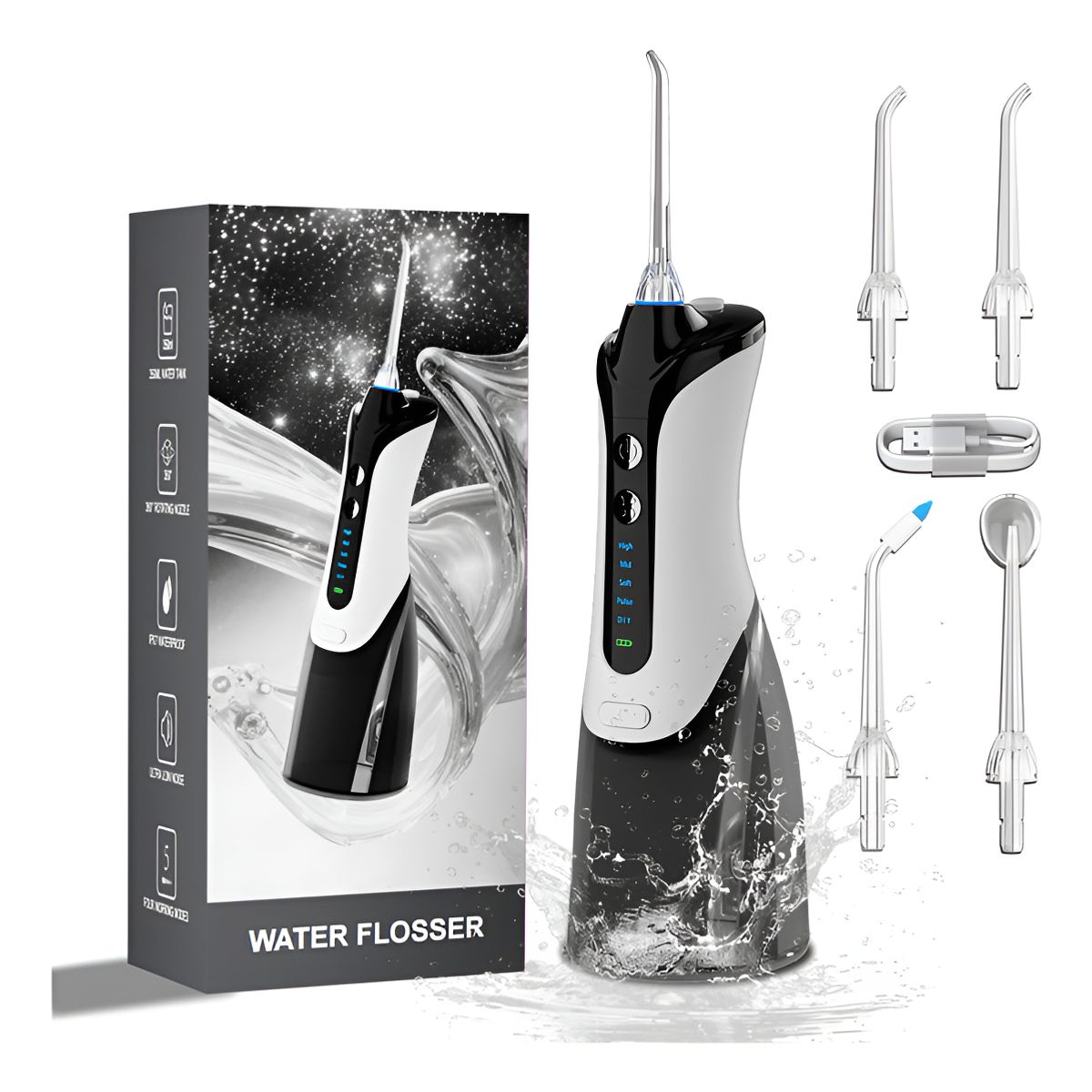 EVERSO - Irrigadores Bucales Flosser De Agua Portátil Y Recargable