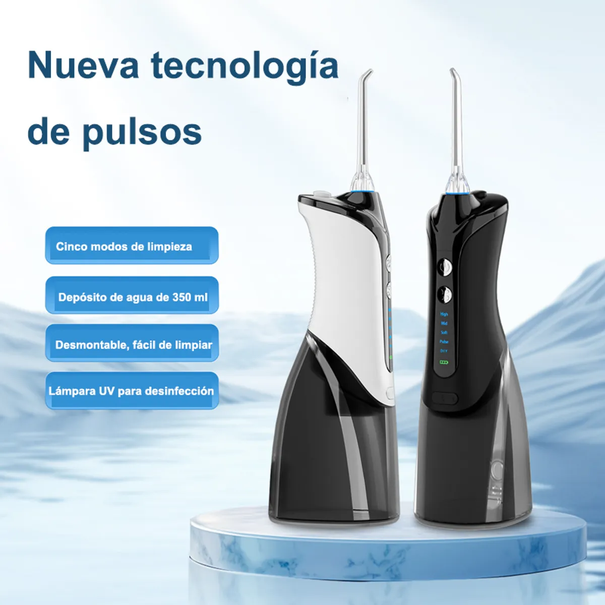 EVERSO - Irrigadores Bucales Flosser De Agua Portátil Y Recargable