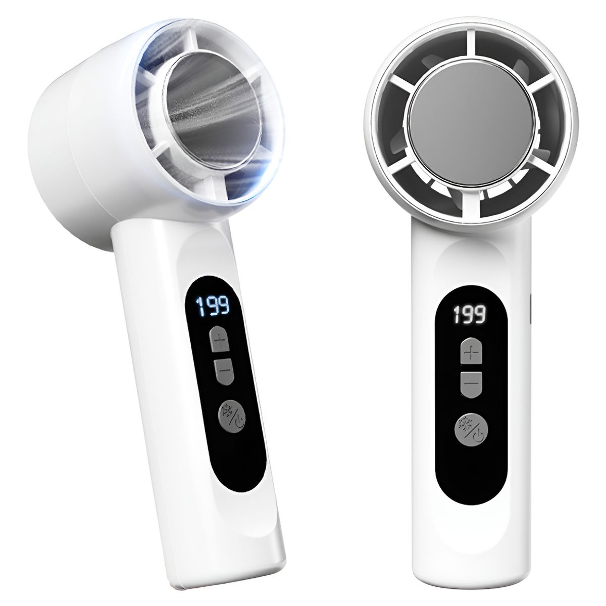 EVERSO - Mini Ventilador Portátil De Mano Recargable Pantalla Digital