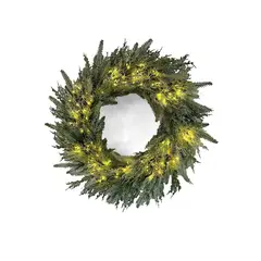 HEY SANTA - Corona Navideña con Luces LED 56 cm