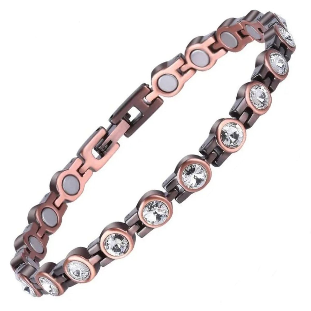 GENERICO - Pulsera terapia magnetica cobre cristal calidad