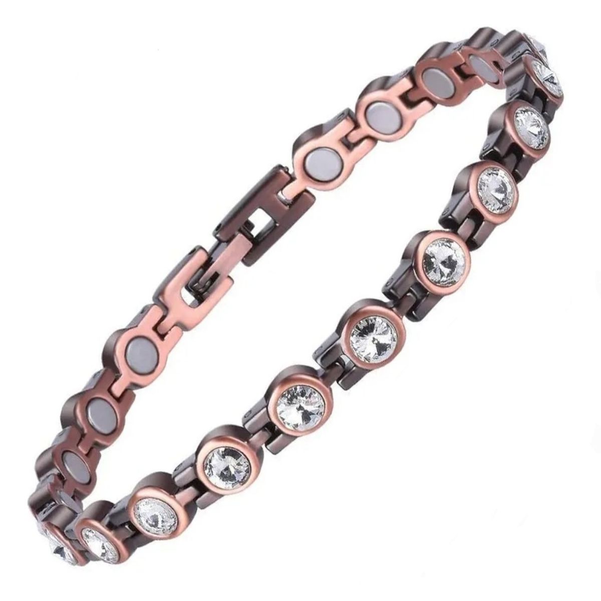 GENERICO - Pulsera terapia magnetica cobre cristal calidad