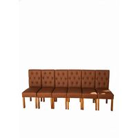 Pack 6 Sillas Capitones Marron Lino